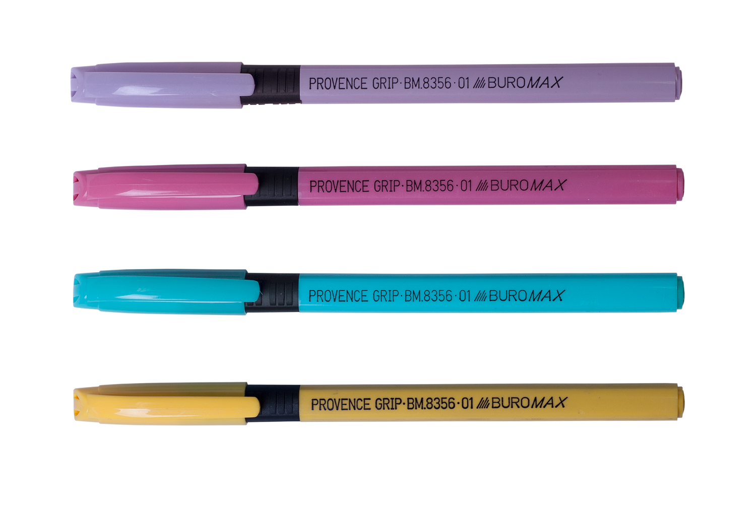 Ручка масляна PROVENCE GRIP, PASTEL, 0,5 мм, гум. грип, тригр. корпус, сині чорнила BUROMAX BM.8356-01